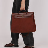 Hermès Herbag 39 Brown Vache Hunter and Toile 2001