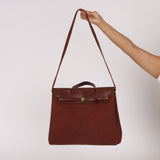 Hermès Herbag 39 Brown Vache Hunter and Toile 2001
