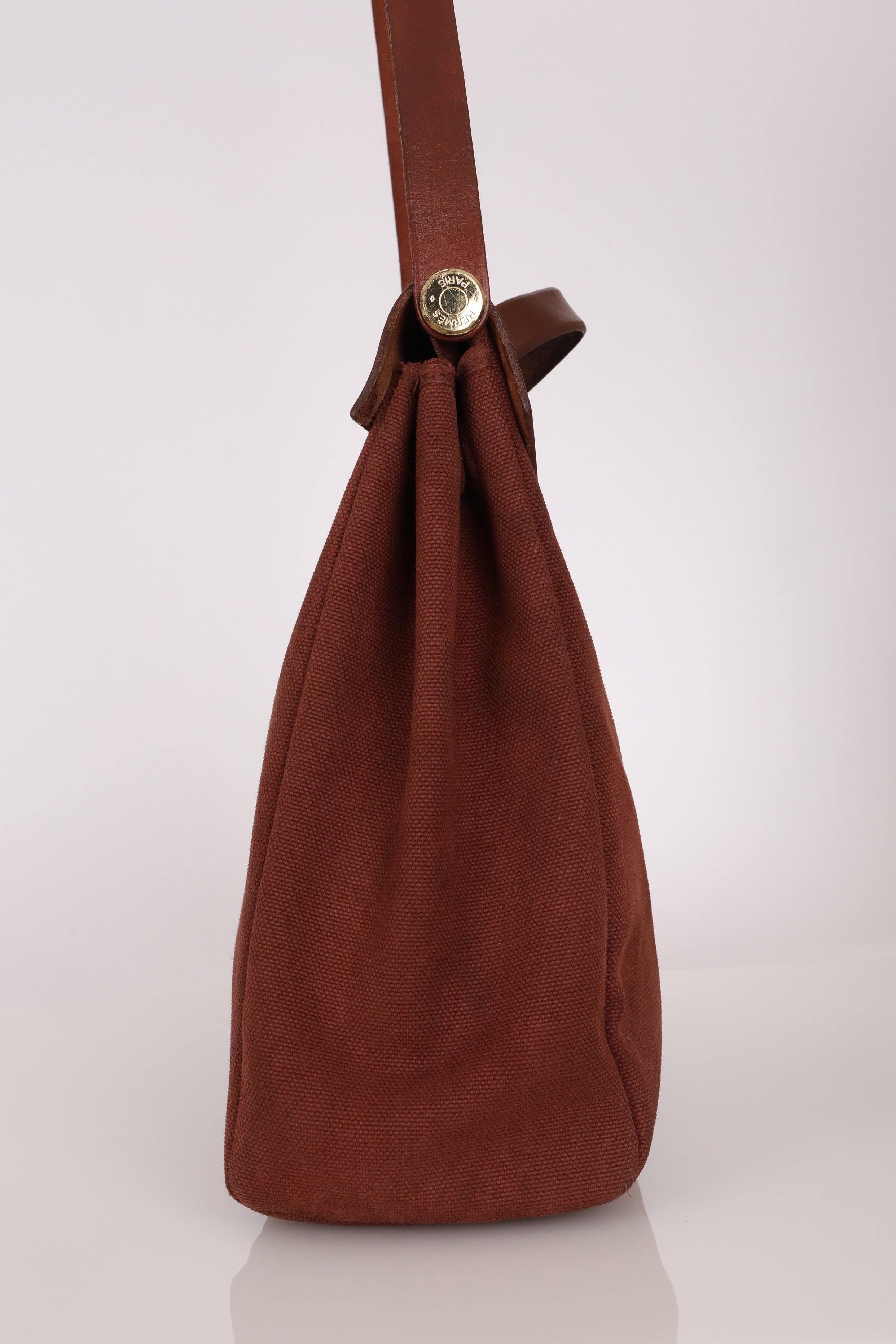 Hermès Herbag 39 Brown Vache Hunter and Toile 2001