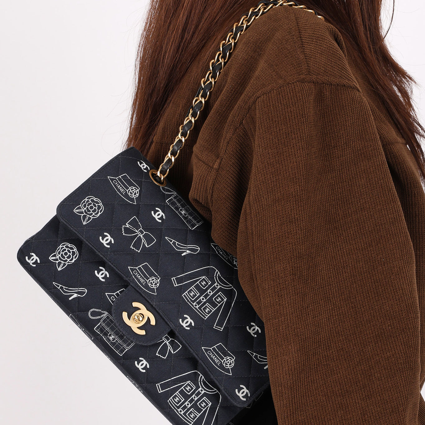 Chanel Medium Icons Classic Double Flap Canvas AGHW
