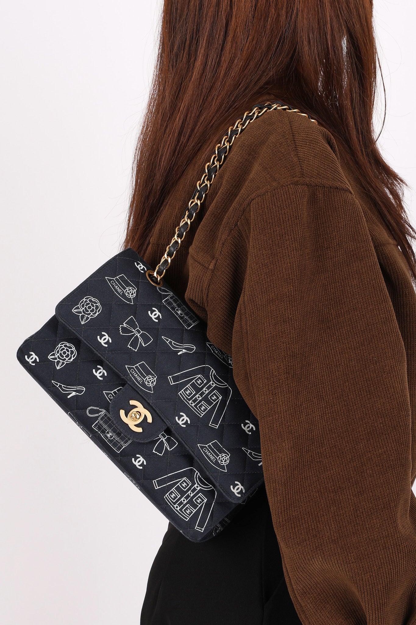 Chanel Medium Icons Classic Double Flap Canvas AGHW