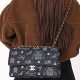 Chanel Medium Icons Classic Double Flap Canvas AGHW
