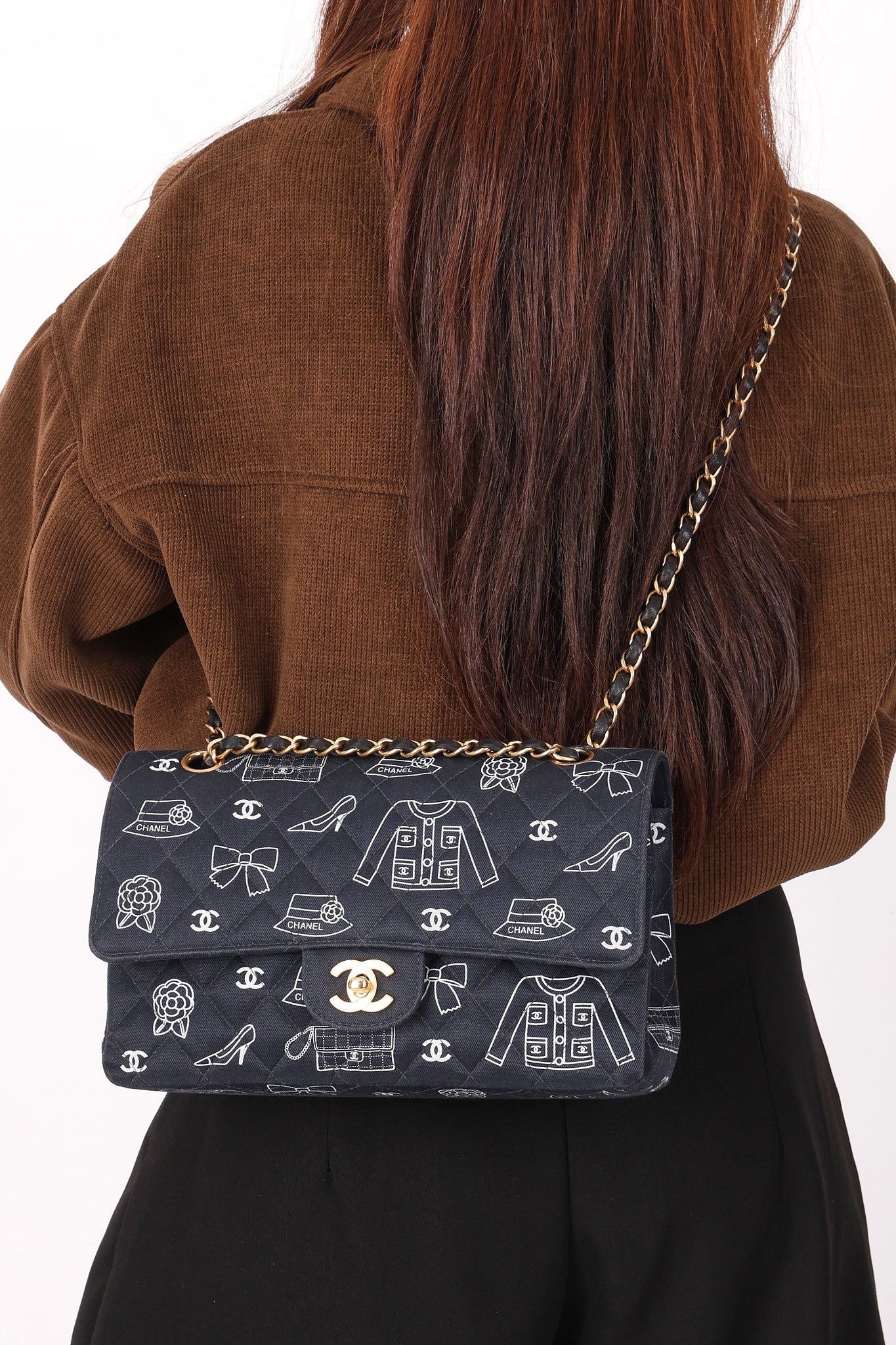 Chanel Medium Icons Classic Double Flap Canvas AGHW