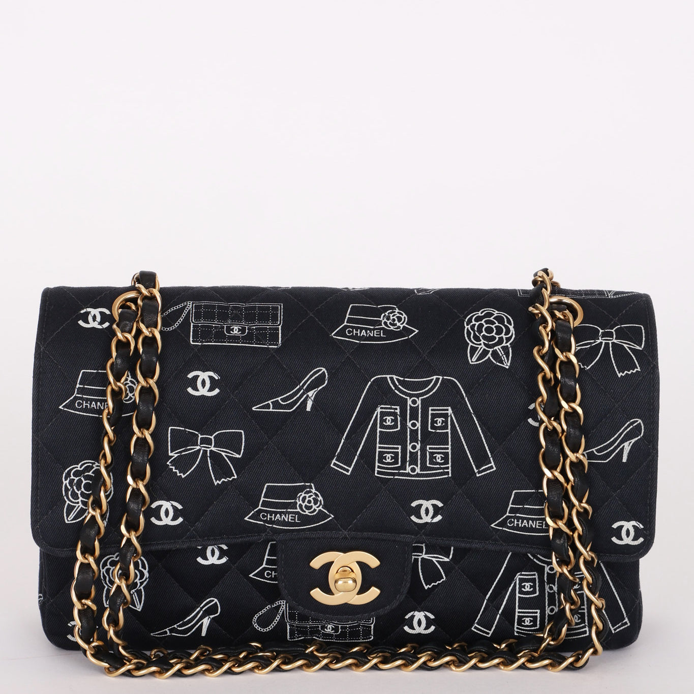 Chanel Medium Icons Classic Double Flap Canvas AGHW