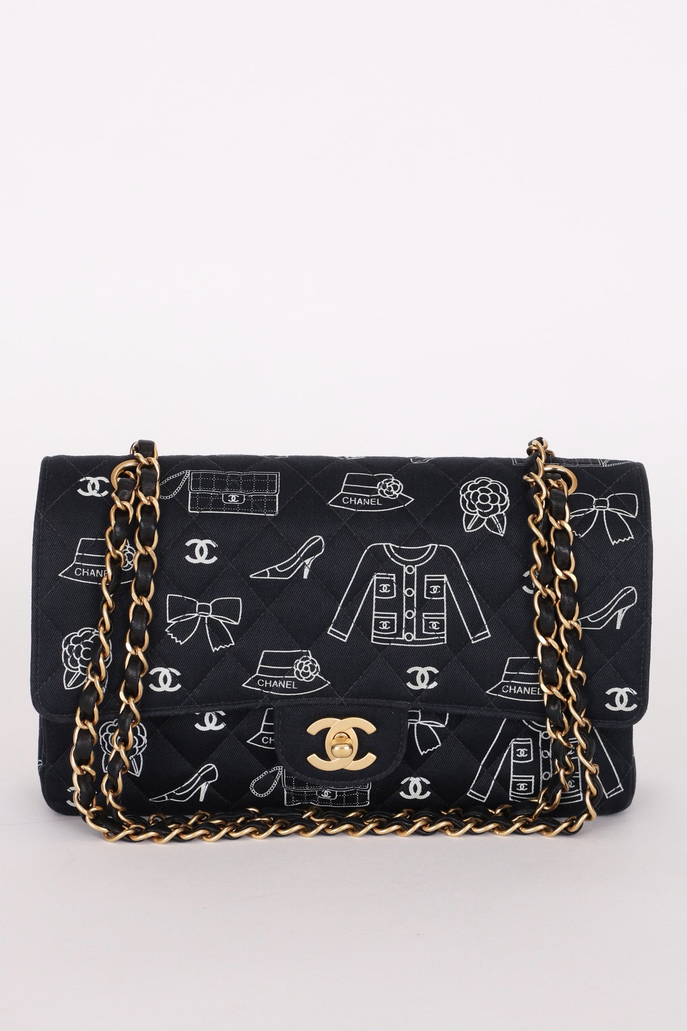 Chanel Medium Icons Classic Double Flap Canvas AGHW