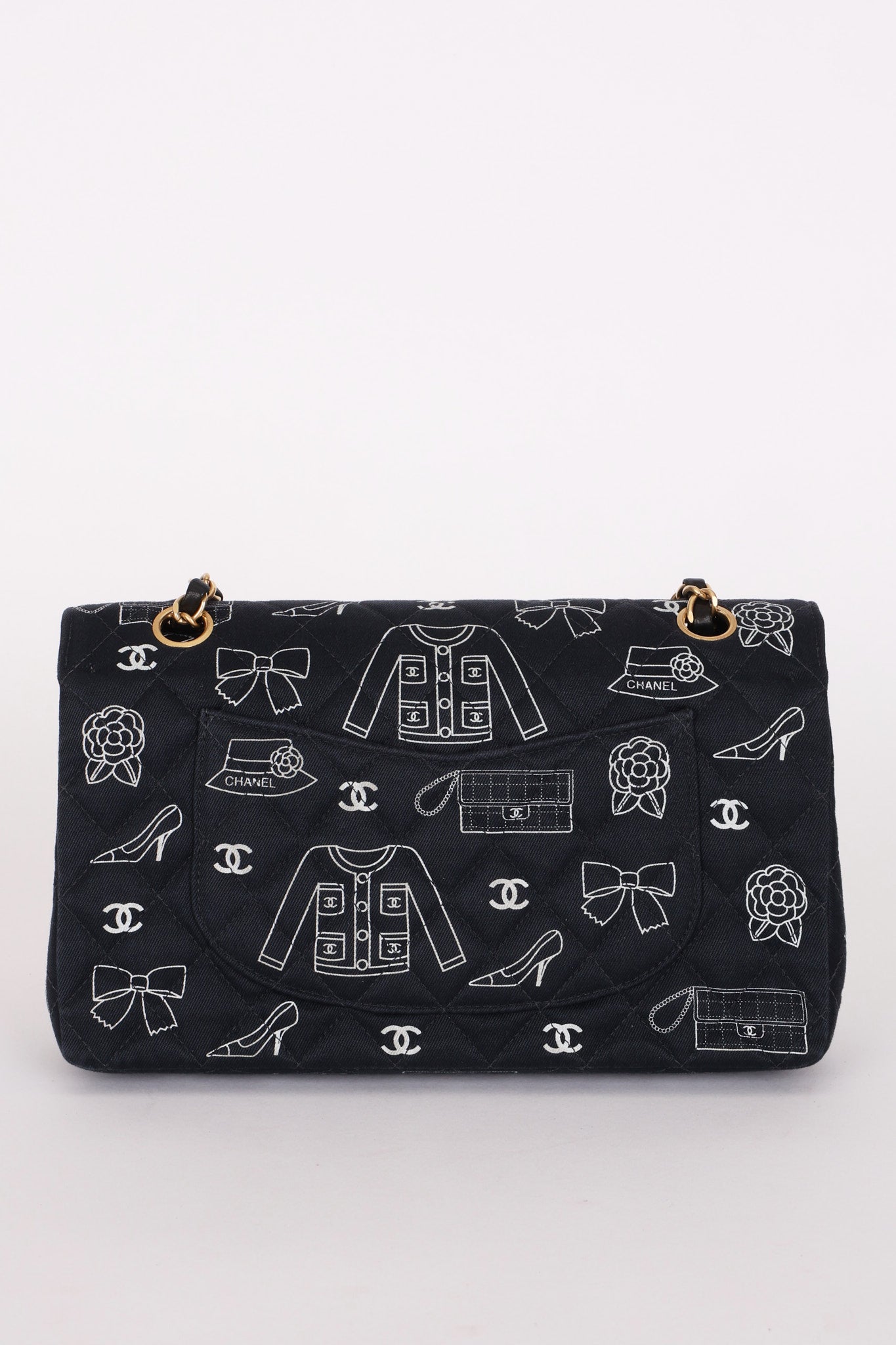 Chanel Medium Icons Classic Double Flap Canvas AGHW