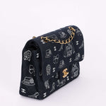 Rare Chanel Medium Icons Classic Double Flap Canvas 2002 AGHW