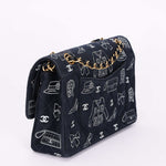 Rare Chanel Medium Icons Classic Double Flap Canvas 2002 AGHW