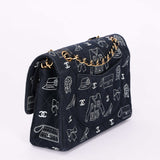 Rare Chanel Medium Icons Classic Double Flap Canvas 2002 AGHW