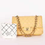 Chanel Medium Classic Double Flap Butter Yellow Caviar 2024 GHW