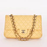 Chanel Medium Classic Double Flap Butter Yellow Caviar 2024 GHW
