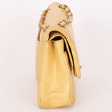 Chanel Medium Classic Double Flap Butter Yellow Caviar 2024 GHW