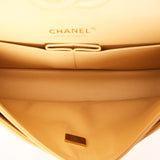 Chanel Medium Classic Double Flap Butter Yellow Caviar 2024 GHW