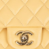 Chanel Medium Classic Double Flap Butter Yellow Caviar 2024 GHW