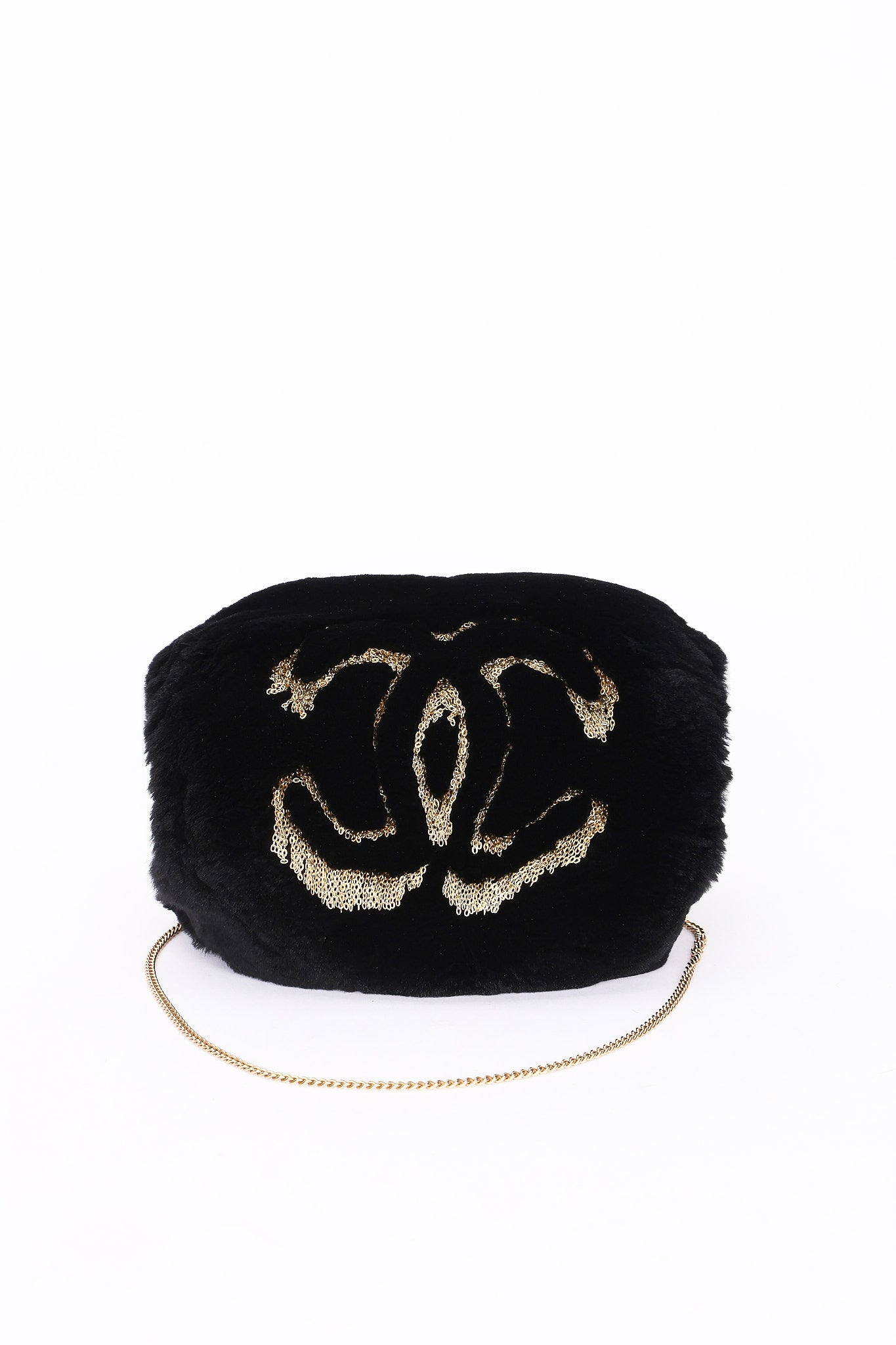 Ultra-Rare Chanel Fur and Chains Arm Warmer 2006 GHW