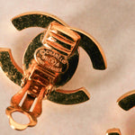 Chanel 1996 Crystal Embellished CC Turnlock Clip-On Earrings