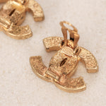 Chanel 2002 Pavé Crystal CC Clip-On Earrings