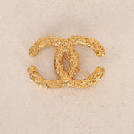 Chanel 1994 CC Lava Brooch 24K GP