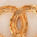 Chanel 1994 CC Lava Brooch 24K GP