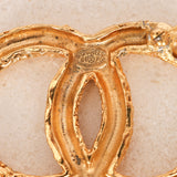 Chanel 1994 CC Lava Brooch 24K GP