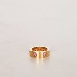Cartier 18K Yellow Gold Pink Sapphire Love Ring, Size US 4
