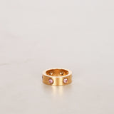 Cartier 18K Yellow Gold Pink Sapphire Love Ring, Size US 4