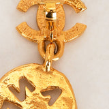 Chanel Cutout Logo Drop Earrings