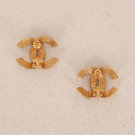 Chanel 70s-80s Woven Motif CC Clip-On Earrings