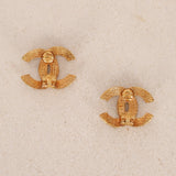 Chanel 70s-80s Woven Motif CC Clip-On Earrings