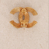 Chanel 70s-80s Woven Motif CC Clip-On Earrings 24K GP - Drop 24