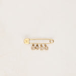 Chanel 2001 Crystal COCO Safety Pin Brooch