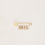 Chanel 2001 Crystal COCO Safety Pin Brooch