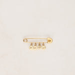 Chanel 2001 Crystal COCO Safety Pin Brooch