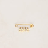 Chanel 2001 Crystal COCO Safety Pin Brooch