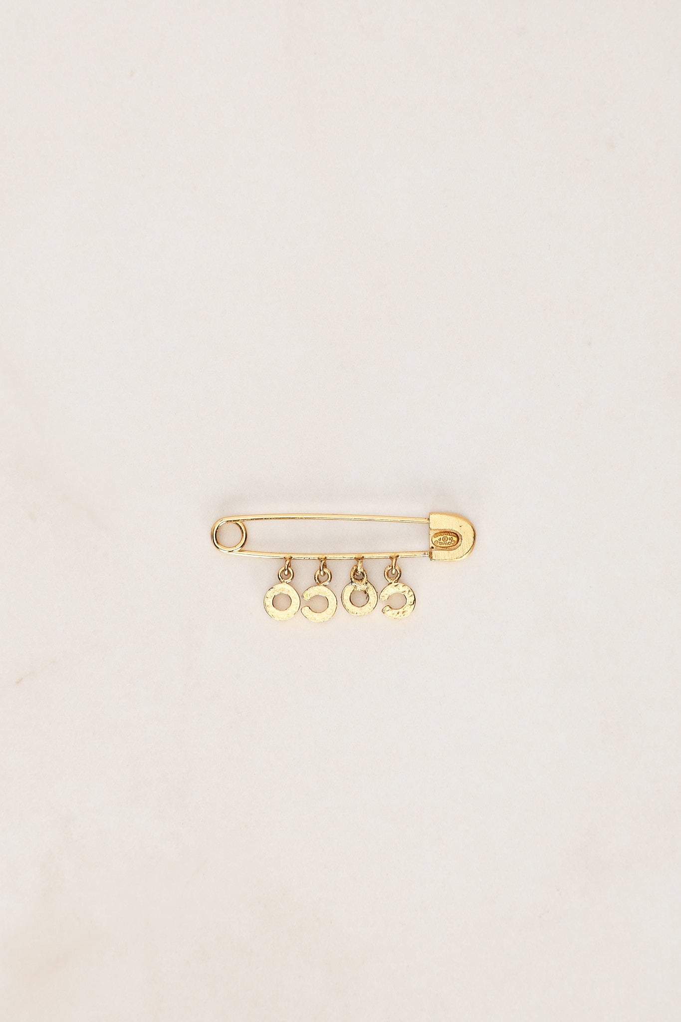 Chanel 2001 Crystal COCO Safety Pin Brooch