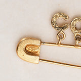 Chanel 2001 Crystal COCO Safety Pin Brooch