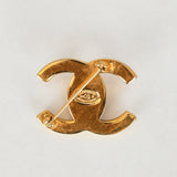 Chanel 1998 CC Turnlock Brooch 24K GP
