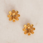 Chanel 1994 CC Logo Flower Clip-On Earrings
