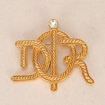 Dior Logo Rope Motif Brooch