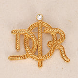 Dior Logo Rope Motif Brooch