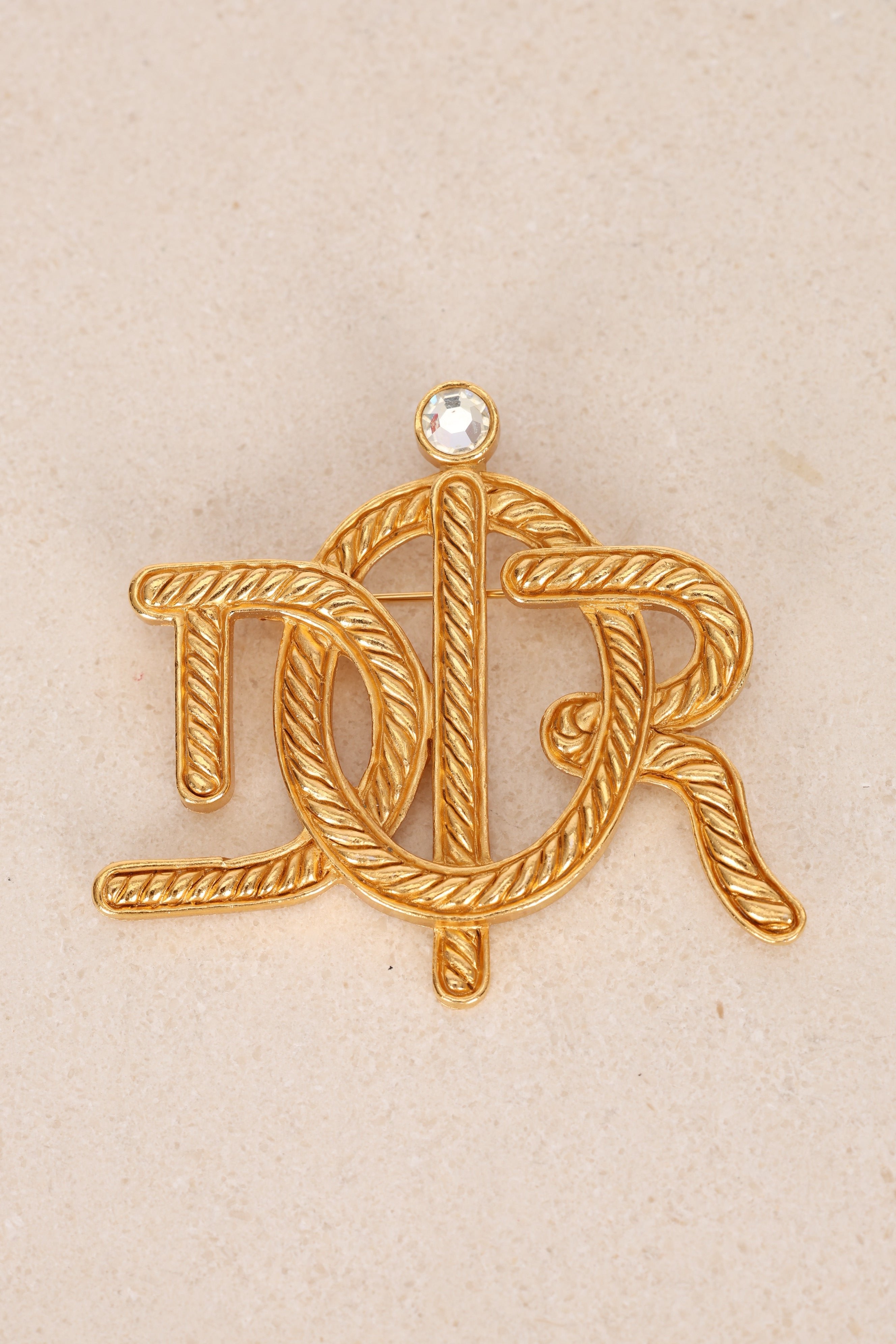 Dior Logo Rope Motif Brooch