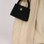 Ultra-Rare Chanel Large Rope Kelly Black 1998 24K GP