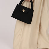 Ultra-Rare Chanel Large Rope Kelly Black 1998 24K GP