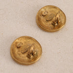 Chanel 1995 CC Gold Clip-On Earrings