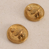 Chanel 1995 CC Gold Clip-On Earrings