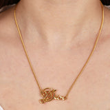 Dior Logo Gold Necklace