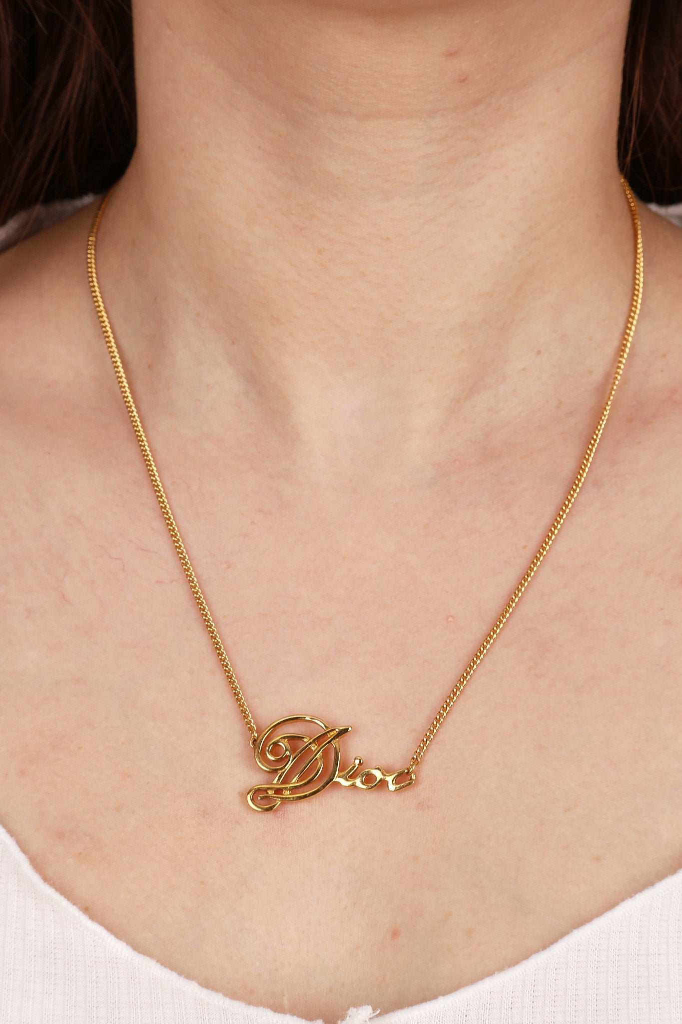 Dior Logo Gold Necklace