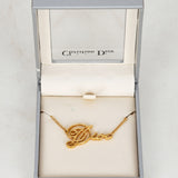 Dior Logo Plate Necklace