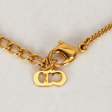 Dior Logo Plate Necklace
