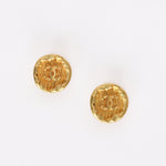 Chanel CC Gold Oval Earrings